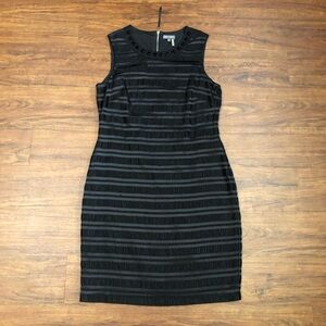 Vince Camuto Black Textured Mini Dress